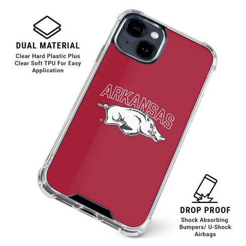 University of Arkansas-Fayetteville Razorbacks Logo iPhone 15 Clear Case